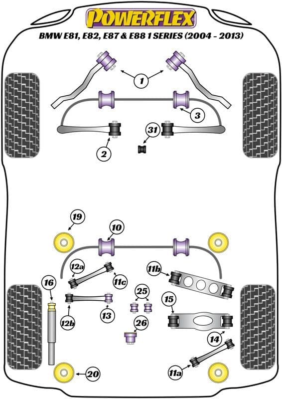 PowerFlex PFR5-426 Rear Diff Rear Mounting Bush